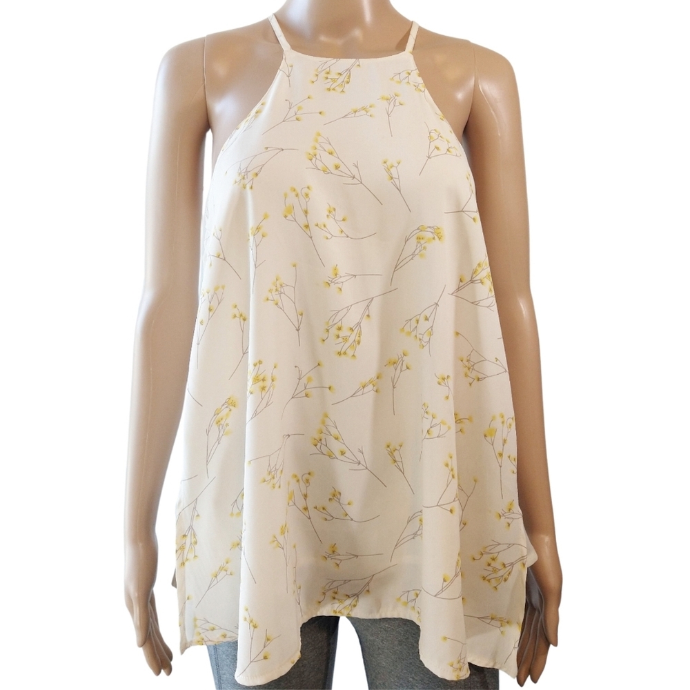 Bishop + Young | Strappy Printed Layered Top | Size XS